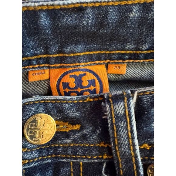 Tory Burch classic Tory boot denim jeans size 28 - Picture 16 of 16